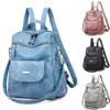 Mochila estilo couro feminino bolsa de ombro vintage bagpack mochilas de viagem para adolescentes escolares meninas mochila feminina240t