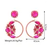 Dangle Earrings Elegant Sailor Moon Sparkly Crystal Round Large For Women 2024 Trendy Luxury Design Party Pendant Jewelry Gift