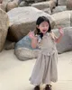 Ensembles de vêtements Deer Jonmi style coréen bébé filles chic dos nu volants gilet jupes 2pcs enfants tenues de couleur unie vêtements pour enfants