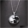 Hanger Kettingen Nieuwe Dier Verklaring Ketting Voor Vrouwen Mode Vrouw Mannen Yin Yang Kat Hanger Choker Kettingen Sieraden Cadeau Met Li Dhxyi