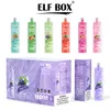 24 horas de envio V ape Box Original ELF BOX 15000 Puffs 26ml Descartáveis E Cigarros 11 sabores 0,6 ohm Recarregável 0% 2% 5%