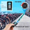 Systeme Hollarm Kabelloser Fahrrad-Vibrationsalarm, USB-Aufladung, Fernbedienung, Einbrecher, Motorrad, Fahrrad-Sicherheitsdetektorsystem, Fahrradalarm