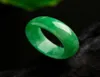 Jadeite jade ringband för kvinna eller man tunna moderna smycken rå sten kinesisk solid sten7221056