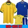 1998 Retro Brasil Soccer Jerseys Carlos Romario Ronaldo Ronaldinho Camisa de Futebol Home Away Brazils Rivaldo Adriano Men Kids Football Shirts