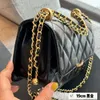 Woc Designer Women Shoulder Bag 19cm Leather Diamond Gold Hardware Metal Buckle Luxury Handbag Double Gold Ball Matelasse Chain Crossbody Bags Makeup Sacoche Purse