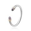 Desginer David yurma jewelry Davids Bracelet Popular Woven Twisted Wire Cable Opening 7mm
