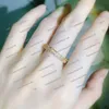 الجملة 2024 حلقة صغيرة صغيرة صغيرة للنساء اللون الذهبي Zirconia midi Finger Rings الذكرى الزفاف إكسسوارات مجوهرات الهدايا