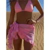 Mulheres Swimwear Verão Praia Mulheres Bikini Cover-Ups Envoltório Sarong Senhoras 2024 Sexy Saias 6 Cor Maiô Capa Saia