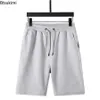 Plus storlek 4xl 5xl casual shorts män sommar bomull jogging sport korta byxor manlig solid dragskon fitness strand shorts för män 240227