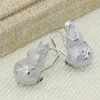 Stud Earrings Top Quality 13 22mm Silver Plated Gourd Shape For Women Party Gifts Frost Matte Elegant Jewelry B2840