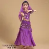 Stage Wear JustSaiyan Costumes de danse du ventre Set Oriental Bellydance Filles Égyptien Bollywood Enfants Vêtements de danse