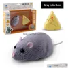 Animaux électriques / Rc Simulation électrique infrarouge blagues électriques blagues télécommande modèle de souris Rc sur radio pour jouets pour chats enfants Drop Dhvsr