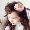 Accessori per capelli Kawaii Per bambini Corona Forcina Strass Ragazza carina Diademi Lega Perla Clip per copricapo per bambini