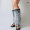 Women Socks Womens Furry Party Costume Sexy Faux Fux Furs Fuzzy Long Shofs Cover Thare Leg Warmers/Boot Sistel
