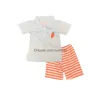 Clothing Sets Little Girls Striped Boys Children Boutique Easter Outfits Dresses Baby Rompers Drop Delivery Kids Maternity Dhhvx