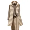 Gilets pour femmes femme automne et hiver moyen Long à capuche léger vers le bas veste rembourrée gilet en coton gilet