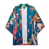 Vêtements ethniques Summer Carp Haori Japonais Style traditionnel Kimono Veste Chemise Hommes Femmes Cardigan Yukata Chemises Homme Plage 2024