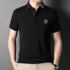 100% pure cotton deer head embroidered polo shirt short sleeved mens high-end brand T-shirt summer casual fashion Paul shirt 240227