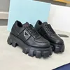 Designer loafer kvinnor högkvalitativa monolit borstade läder loafers plattform häl pump chunky sneaker lace-ups klädskor kontor klassiker klassisk