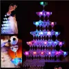 LED -gadget Aoto Colors Mini Romantic Luminous Artificial Ice Cube Flash Light Wedding Christmas Party Decoration ZZ Drop Delivery El Dhzpy