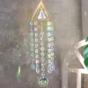 Collane Carillon colorato a vento Pipa Prismi Cristalli Acchiappasole Ciondolo Finestra Appesa Ornamenti a goccia Gioielli Home Room Decorazione del giardino