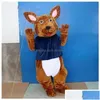 Costume de mascotte kangourou, ensemble de jeux de fête, publicité, Halloween, noël, livraison directe, vêtements, Costumes Dhgrq