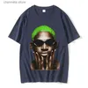 T-shirts hommes Dennis Rodman Green Rare T-shirt graphique Mens Hip Hop Tendance T-shirts à manches courtes Hommes Rétro Coton T-shirt surdimensionné Streetwear T240227