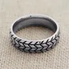 Cluster Rings Vintage Lucky Men's Ring Adjustable Trendy Tire Lines Pattern Male Rock Creative Hip Hop Style Hand Ornaments