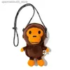 Plush Dolls Monkey Plush Shoulder Bag Keychain DIY Series Toy Pendant Table Decoration Home Doll Childrens Birthday Gift Q240227