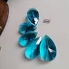 Ljuskrona Crystal Camal 5st 38mm Sky Blue Pendants Pear Shape Prisms Bead Drop Hanging For Lighting Lamp Part Wedding Home DIY