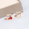 Baojia fan ring female S925 sterling silver skirt white Fritillaria red agate open love band ring online celebrity generation whol268I