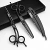 Clippers de 6 polegadas Black japonês importam tesoura profissional Defina o cabeleireiro Salon Tools Ferramentas de cabelo Scissors Razor Scissors
