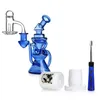 Oil Rig Recycler glazen rookset 7-delige glazen waterpijpen olieplatforms met voorraadpot Quartz banger rookaccessoires Rookpijpenset Dab Rig Smoking Cadeauset