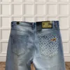 Men jeans designer jeans mens mode ögon bokstäver broderade grafiska denimbyxor casual lös plusstorlek raka byxor