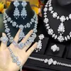 Naszyjnik Zestaw Kellybola Dubai Wspaniały blask ślubna bransoletka Pierścień Pierścień Ladies Cubic Zirconia CZ moda