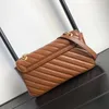 Dicky0750 Cartera de un solo hombro bolso de mensajero de piel de vaca cadena en forma de corazón moda presbicia cena diseñador bolso de cuero de alta calidad 240L