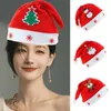 Bérets Noël Cosplay Santa Hat Unisexe Hiver avec motif de dessin animé pour adulte