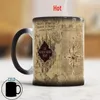 Mugs Color Changing Mug Light Magic Marauders Map Personalized Ceramic Heat Sensitive Cup 300-400ML Coffee Gift For Friends