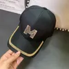 Ball Caps Letter M Dames Bling Baseball Cap Damesmode Met Strass Snapback Hiphop Hoeden Zwart Wit Designer Heren