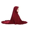 Roupas étnicas Plain Tamanho Grande Muçulmano Hijab Amira Pull On Lenço Islâmico Vender Lenço Ramadan Orar Chapéus Headwear Xale Cabeça Envoltório