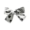 Accessoires pour cheveux 2024 IMPRESSION HIVER Styles en cuir Bow CLIP Girls Pony Fashion