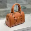 Triomphes Woman Handbag Bag Bag Crossbody Bags 2024 New Leature Leather Pilling Bowling Ball One Counter Cross Cross Breving