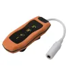 Player Player Sports FM Radio IPX8 مقاوم للماء MP3 مشغل موسيقى الغوص USB2.0 مع السباحة القابلة لإعادة الشحن الكابل