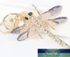 Dragonfly wisiorek Charm Rhinestone Crystal torebka torebka kluczyka Kluczowe Akcesoria