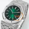 IPF 1520 Jumbo Extra-Sottile 39mm Verde Sunburst Dial Stick A2121 Orologio automatico da uomo Bracciale in acciaio inossidabile Super Edition Puretimewatch Reloj Hombre Orologi