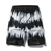 Men's Swimwear Summer Outdoors Casual Loose Multiple Pockets Cotton Printed Beach Shorts