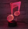 Musiknoten 3D-Nachtlicht Bunte visuelle Lichter Touch-Fernbedienung Illusionslichter Kreative Geschenke1447114