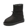 Stiefel Baumwolle Damen Slip-on Winter Plüsch Verdickter Schnee Vielseitig Lässig Warm Halten Fell Wasserdichte Stiefeletten