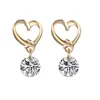 Stud Earrings 2024 Ear Jewelry Women Jewellery Gift Needle Lever Back Earring Sweet Zircon Heart Personality