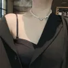 Choker Korean Pearl Chain Halsband Magnetic Heart Pendant For Women Girls 2024 Fashion Jewelry Bridal Engagement Presents